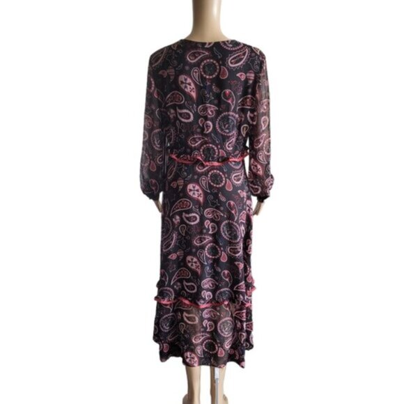 Ted Baker London Colour By Number Limeri V-neck Printed Maxi Dress Size 6 - Picture 2 of 11